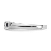 14k White Gold Diamond w/Sapphire Band-RM3290B