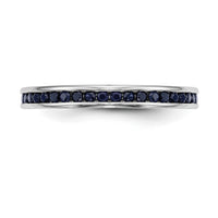 14k White Gold Sapphire Band-RM3453B