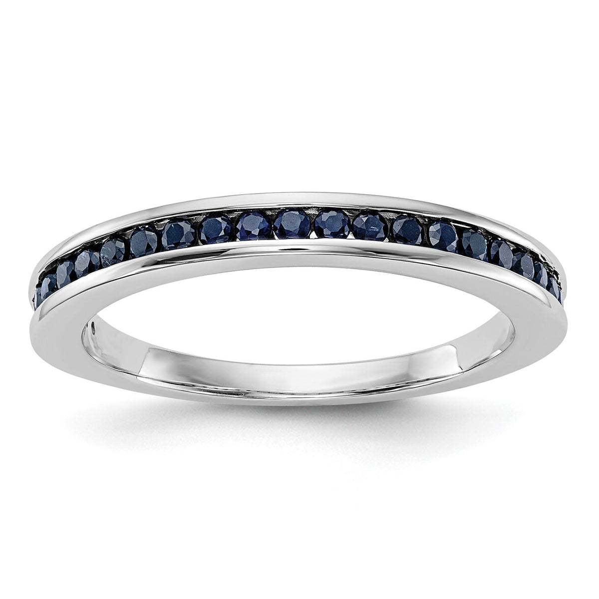 14k White Gold Sapphire Band-RM3453B