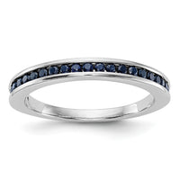 14k White Gold Sapphire Band-RM3453B
