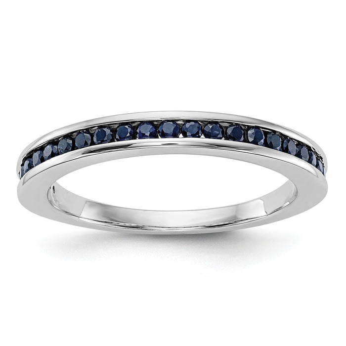 14k White Gold Sapphire Band-RM3453B