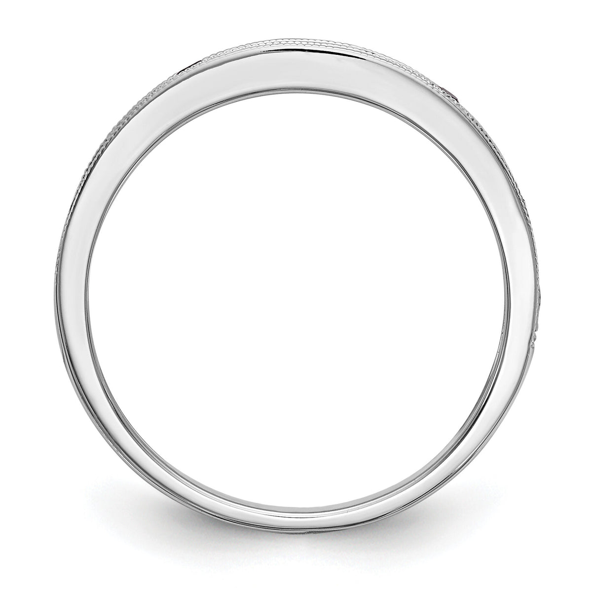 14k White Gold Blue Sapphire Band-RM3454B