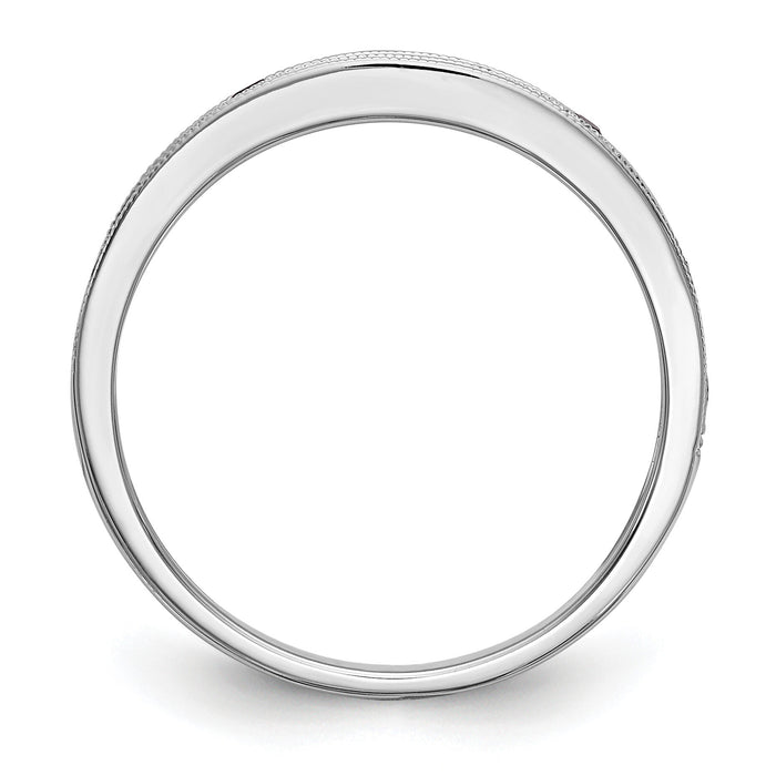 14k White Gold Blue Sapphire Band-RM3454B
