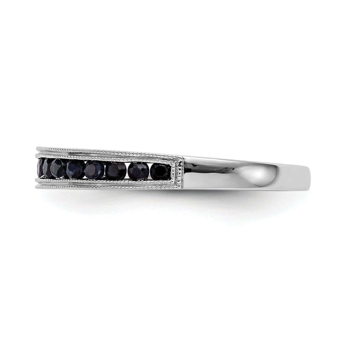 14k White Gold Blue Sapphire Band-RM3454B