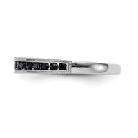 14k White Gold Blue Sapphire Band-RM3454B