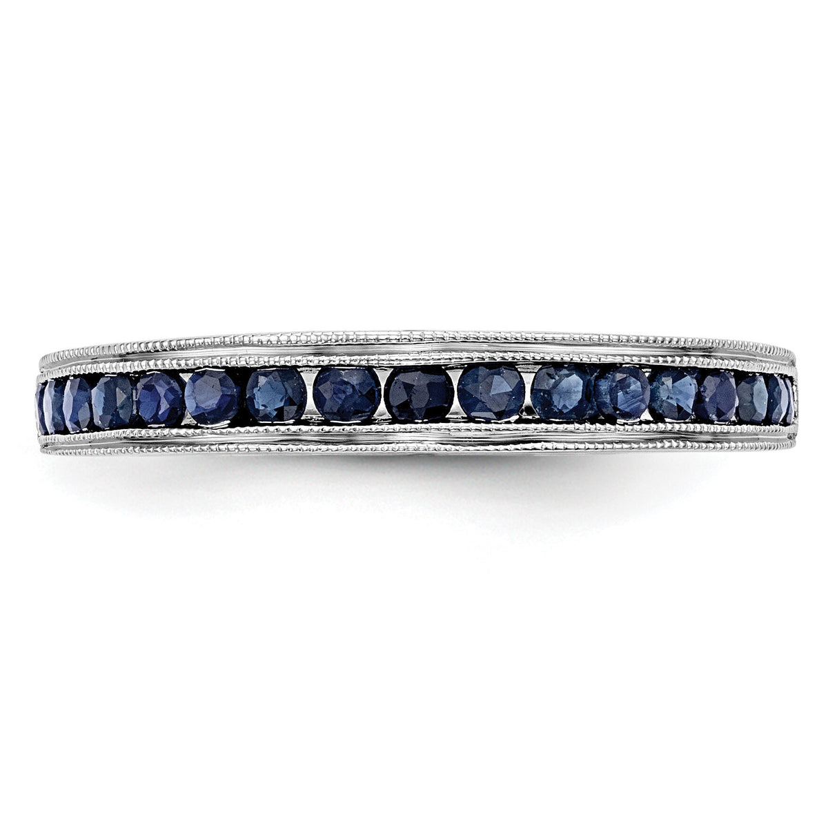 14k White Gold Blue Sapphire Band-RM3454B