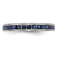 14k White Gold Blue Sapphire Band-RM3454B
