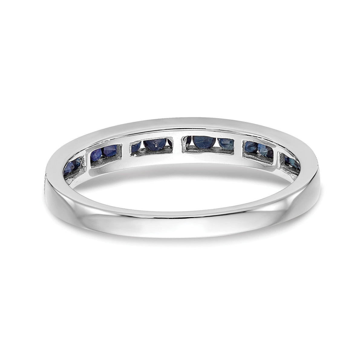 14k White Gold Blue Sapphire Band-RM3454B