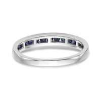 14k White Gold Blue Sapphire Band-RM3454B