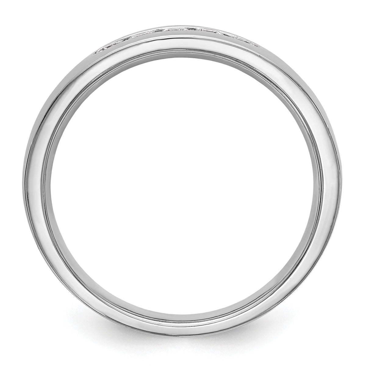 14K White Gold 5-Stone Diamond Men's Channel Band-RM3457B