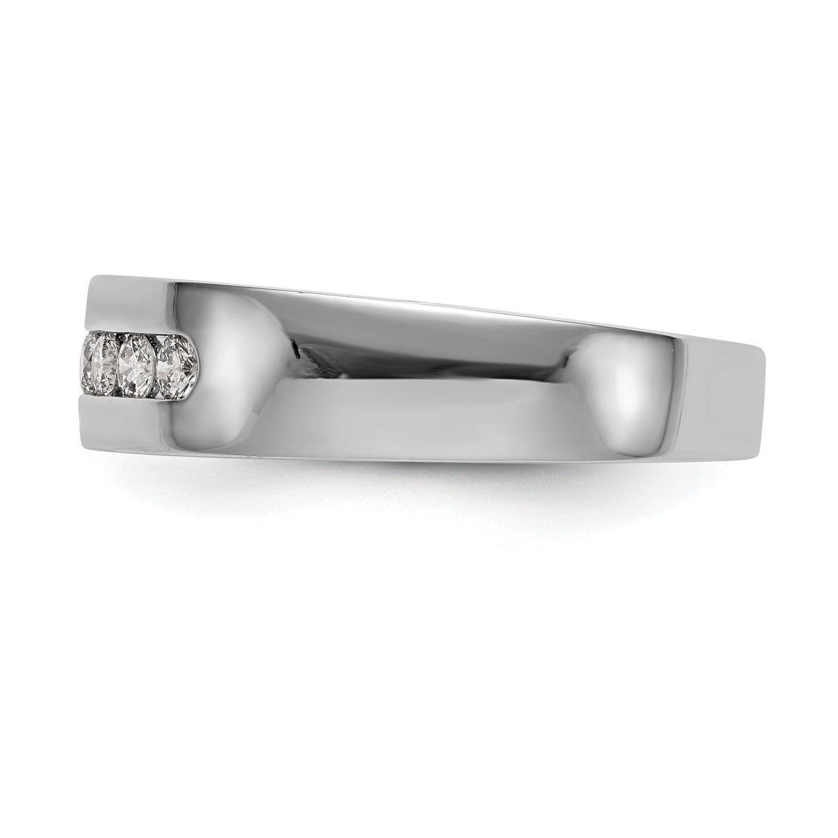 14K White Gold 5-Stone Diamond Men's Channel Band-RM3457B