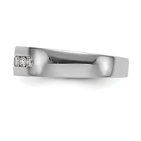 14K White Gold 5-Stone Diamond Men's Channel Band-RM3457B
