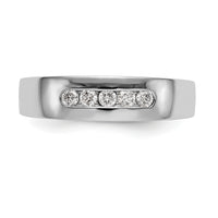 14K White Gold 5-Stone Diamond Men's Channel Band-RM3457B