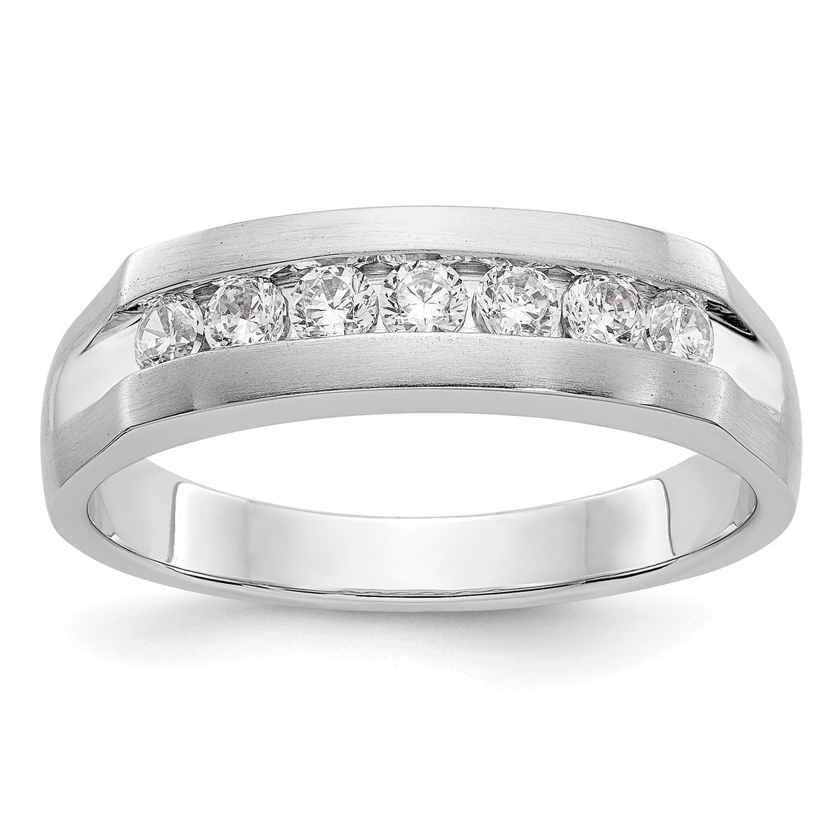 14K White Gold Men's Band Mounting-RM3462B-049-W