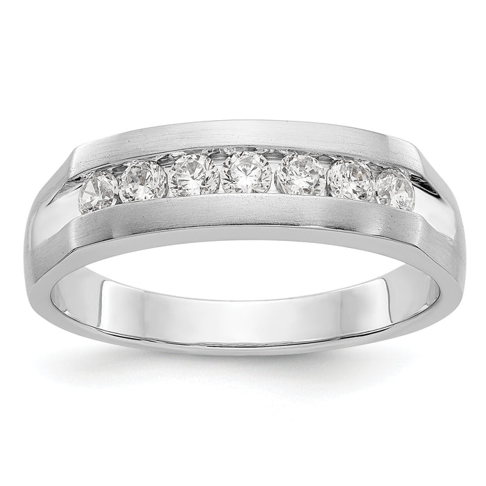 14K White Gold Men's Band Mounting-RM3462B-049-W