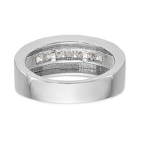 14K White Gold Diamond Men's Band-RM3465B