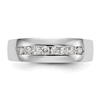 14K White Gold Diamond Men's Band-RM3466B
