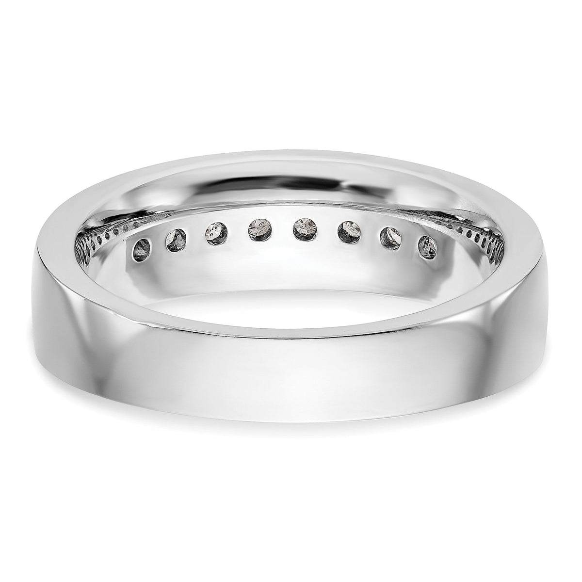 14K White Gold Diamond Men's Band-RM3466B
