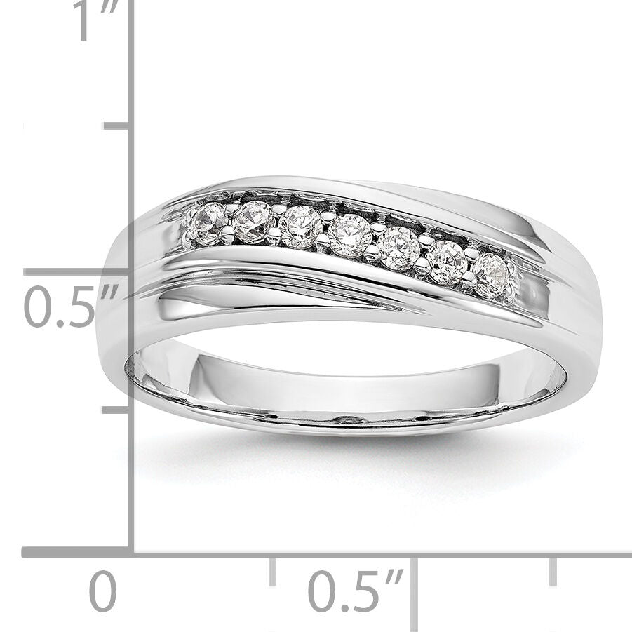 14K White Gold Men's Band Mounting-RM3468B