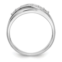 14K White Gold Diamond Men's Band-RM3469B