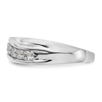 14K White Gold Diamond Men's Band-RM3469B