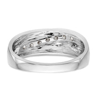 14K White Gold Diamond Men's Band-RM3469B
