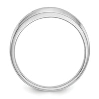 14K White Gold Diamond Men's Band-RM3477B