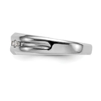 14K White Gold Diamond Men's Band-RM3477B
