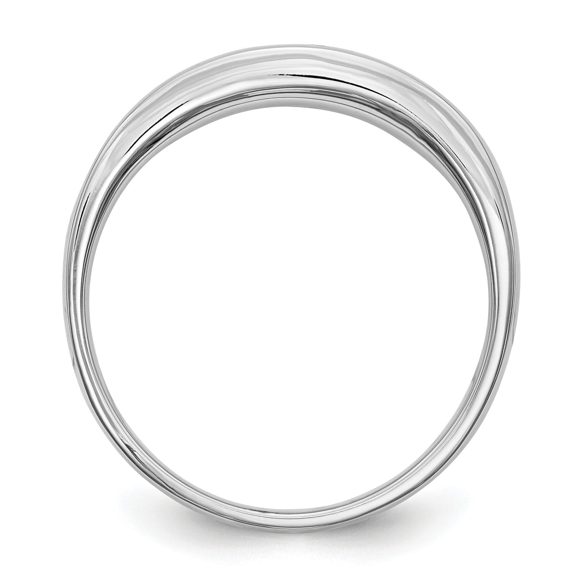 14K White Gold Diamond Men's Band-RM3478B