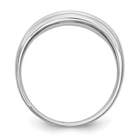 14K White Gold Diamond Men's Band-RM3478B