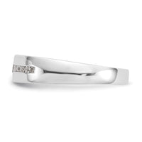 14K White Gold Diamond Men's Band-RM3478B