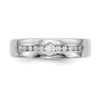 14K White Gold Diamond Men's Band-RM3478B