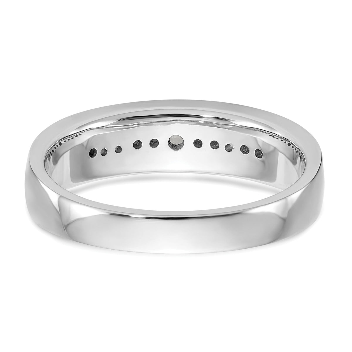14K White Gold Diamond Men's Band-RM3478B