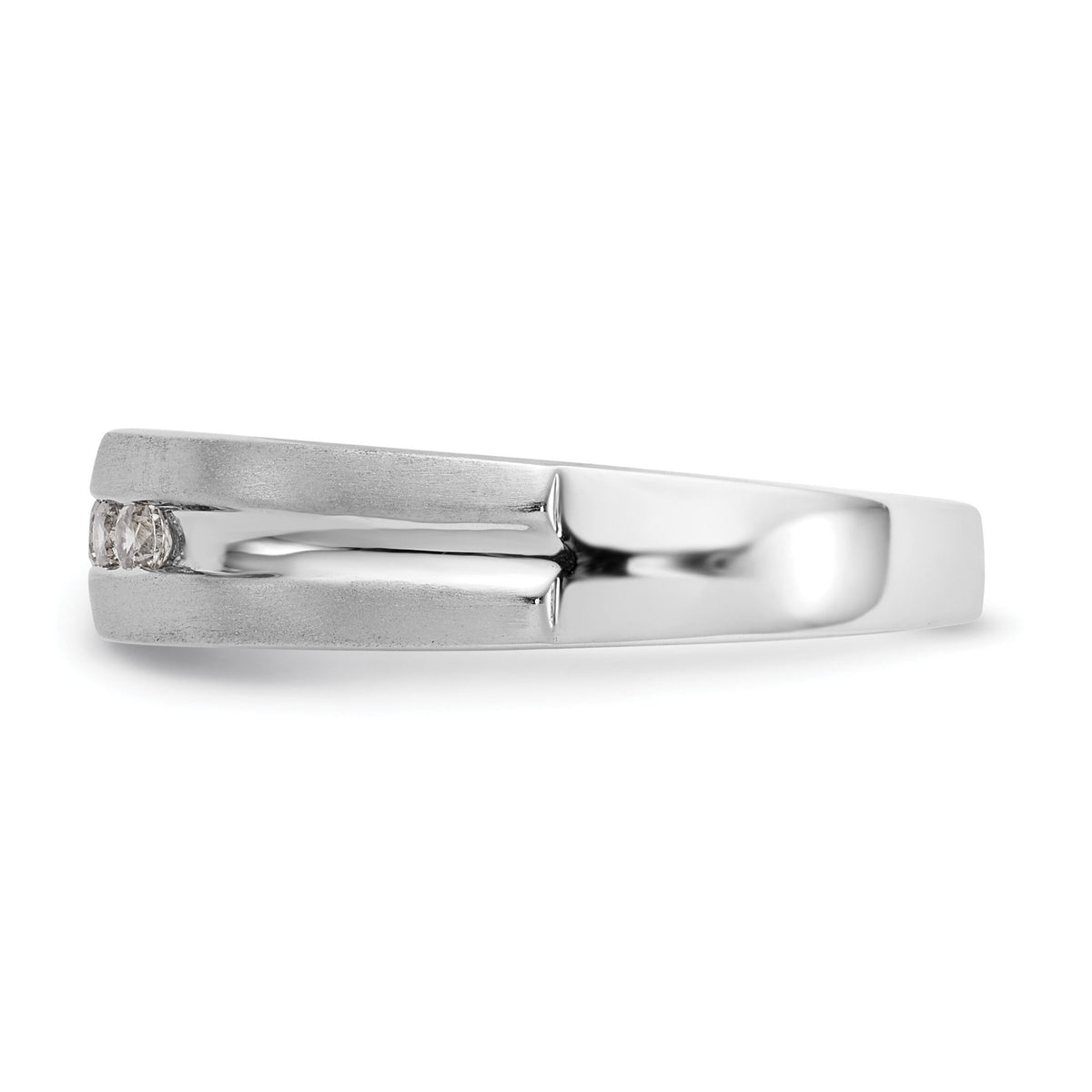 14K White Gold Diamond Men's Band-RM3480B