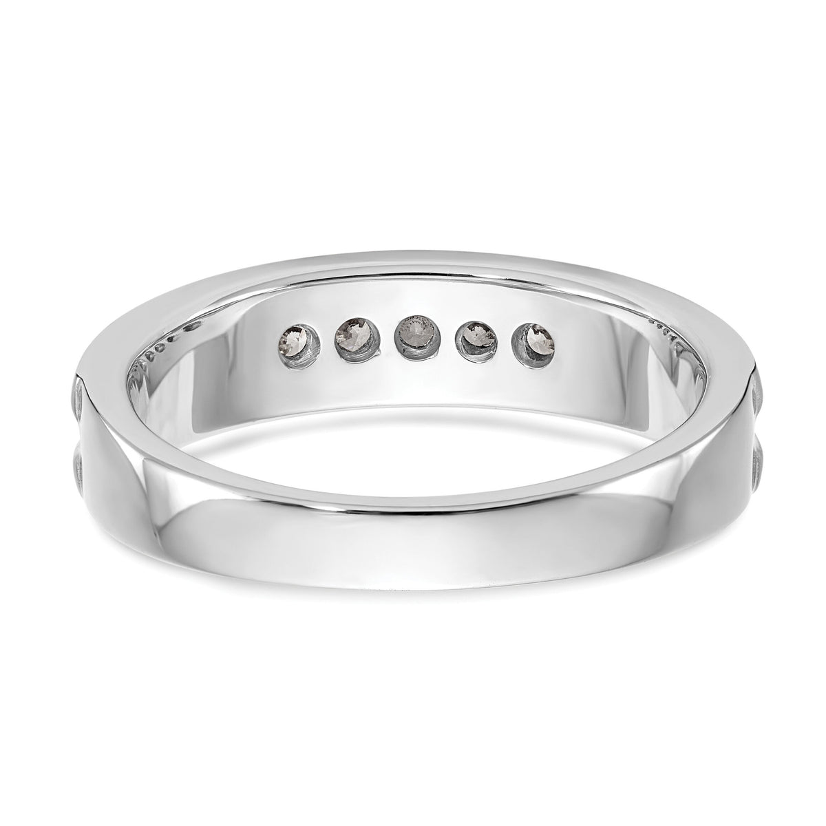 14K White Gold Diamond Men's Band-RM3480B