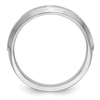 14K White Gold Diamond Men's Band-RM3481B