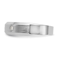 14K White Gold Diamond Men's Band-RM3481B