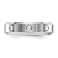 14K White Gold Diamond Men's Band-RM3481B