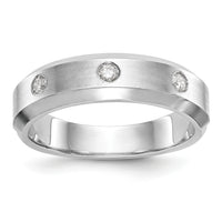 14K White Gold Diamond Men's Band-RM3481B