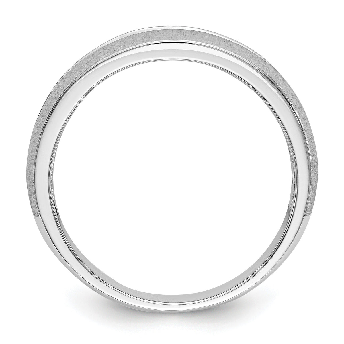 14K White Gold Diamond Men's Band-RM3498B