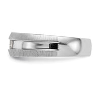 14K White Gold Diamond Men's Band-RM3498B