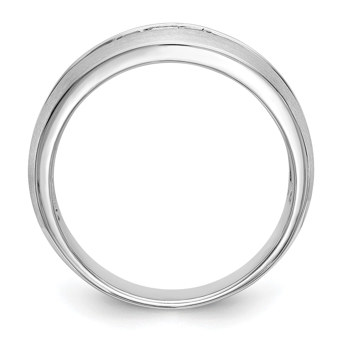 14k White Gold Men's Band Mounting-RM3499B