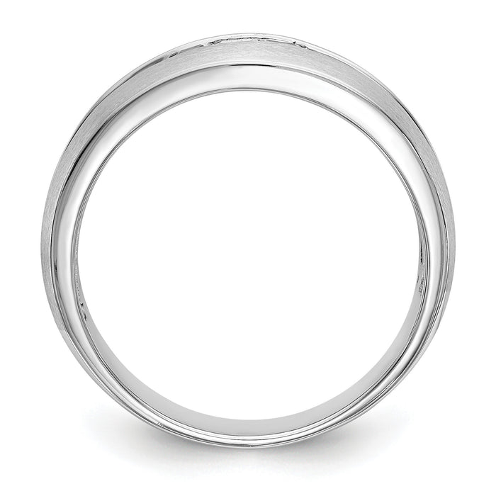 14k White Gold Men's Band Mounting-RM3499B