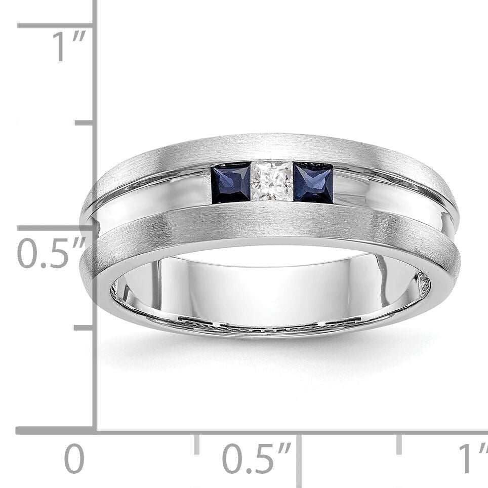 14k White Gold Men's Band Mounting-RM3499B