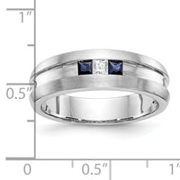 14k White Gold Men's Band Mounting-RM3499B