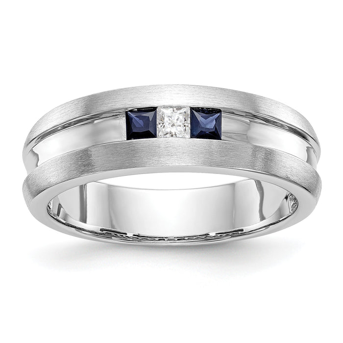 14k White Gold Men's Band Mounting-RM3499B
