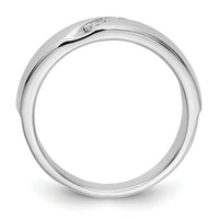 14K White Gold Diamond Men's Band-RM3500B