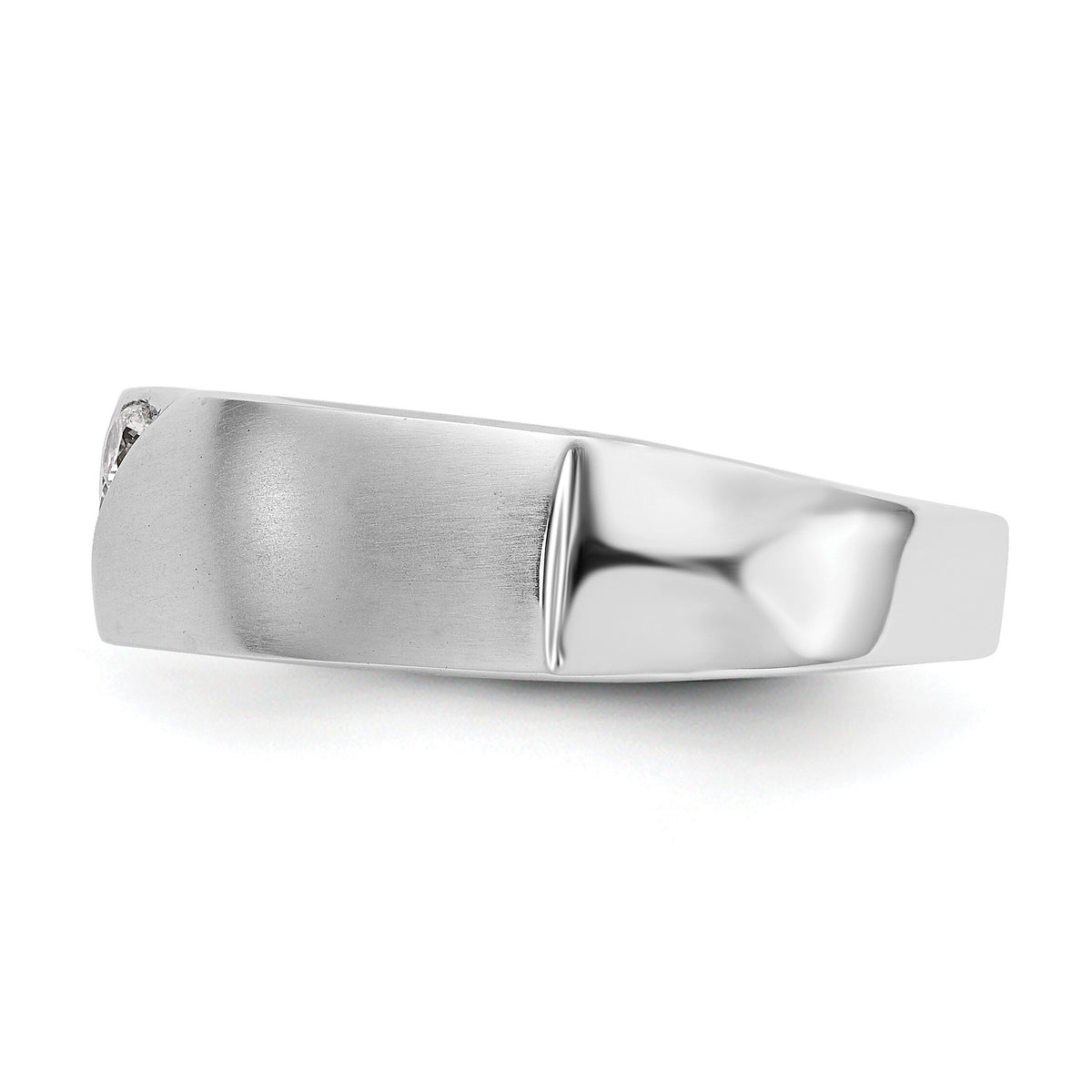 14K White Gold Diamond Men's Band-RM3500B