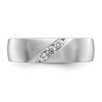 14K White Gold Diamond Men's Band-RM3500B
