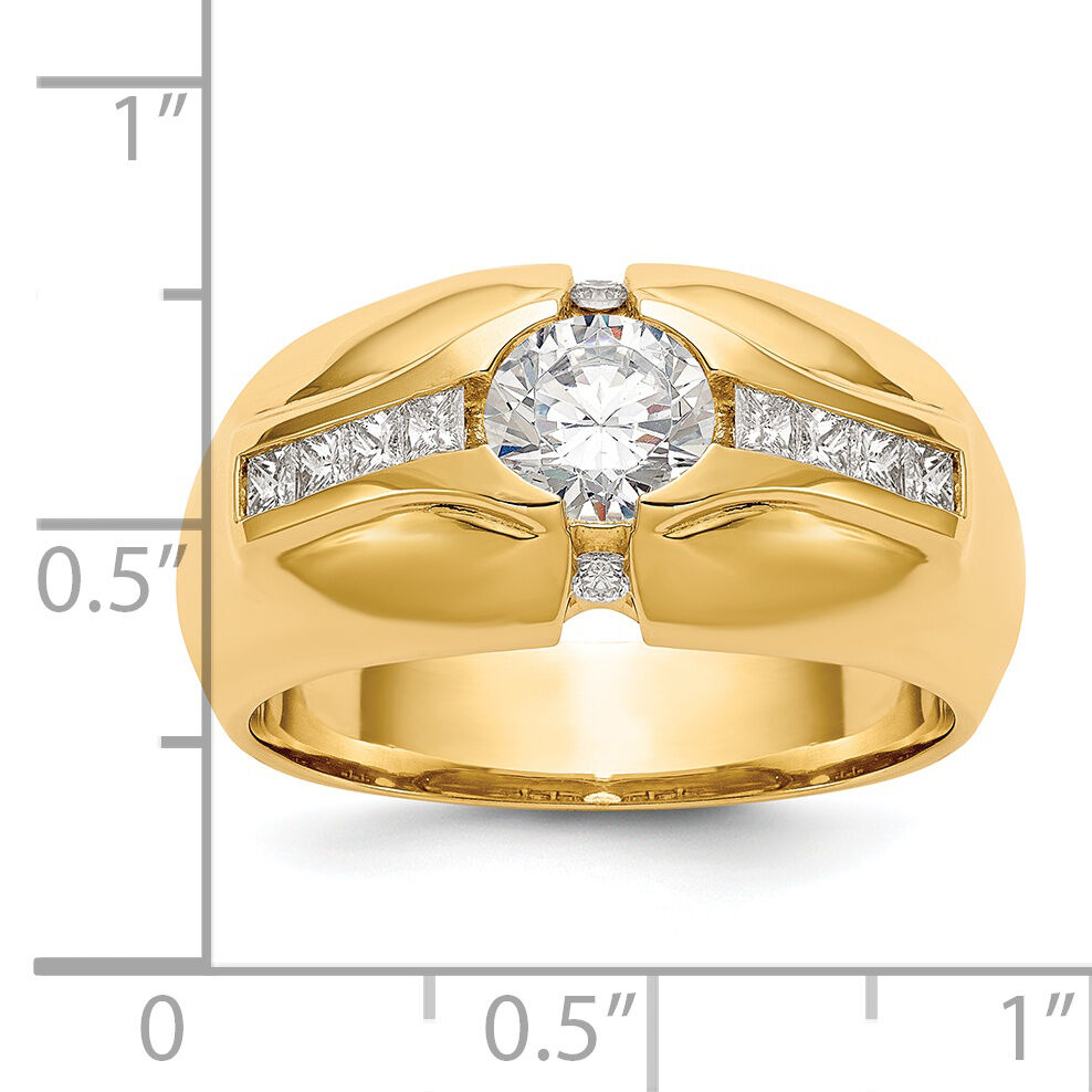 14K Men's Semi Mount Band Mounting-RM3502B